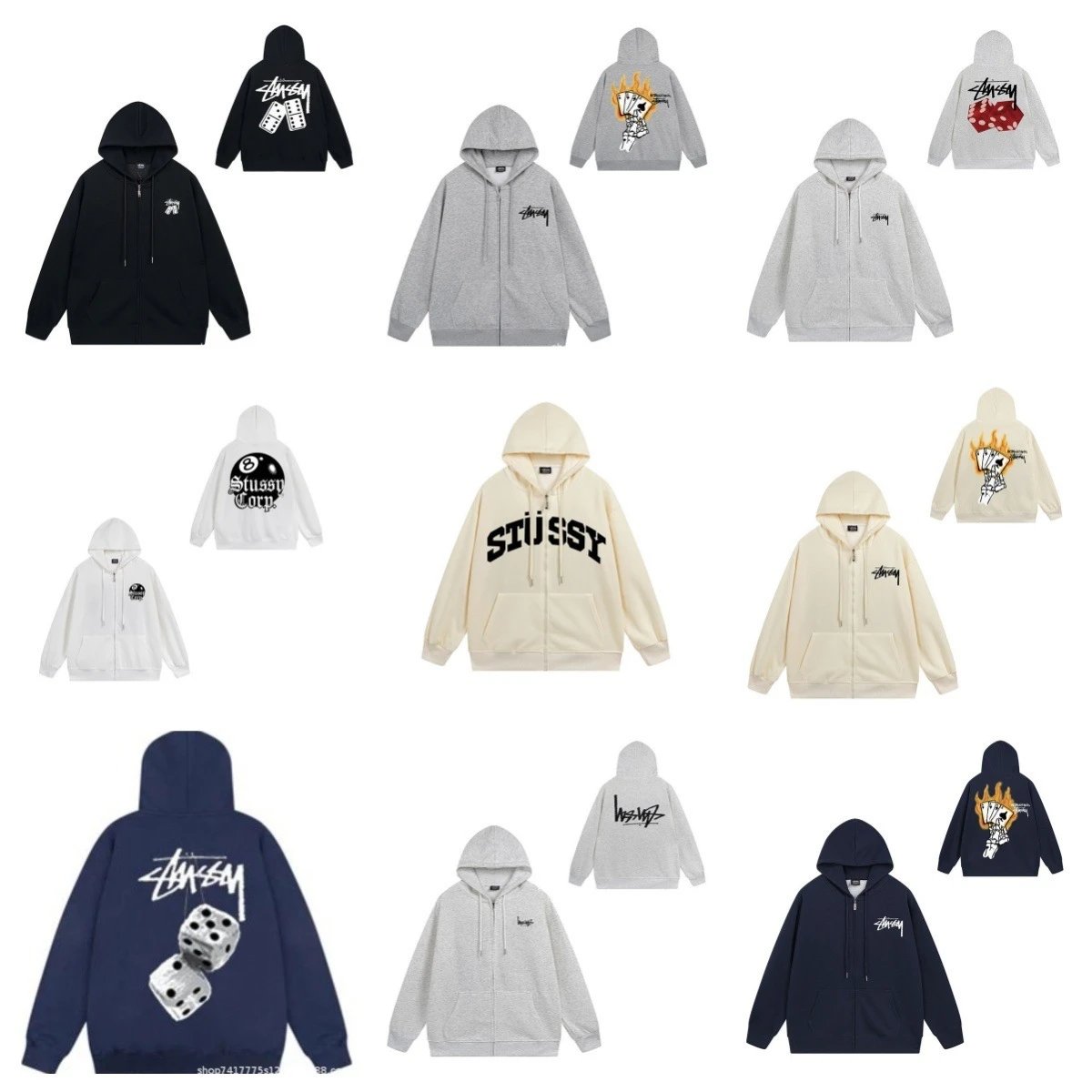 Stussy Hoodie Black Casual Sweatshirt