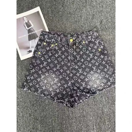Louis Vuitton Monogram Black Denim Shorts