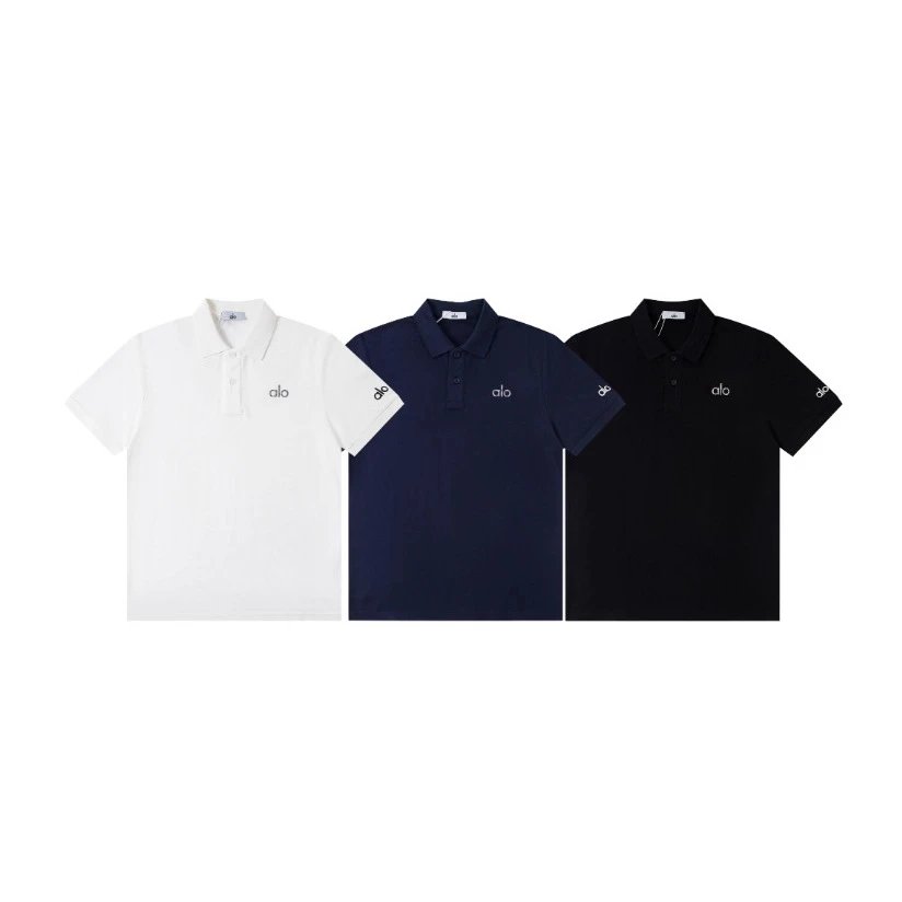 Alo Polo Shirt White Navy Black Casual