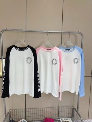 Cute Circle Logo White Pink Blue Casual T-Shirt